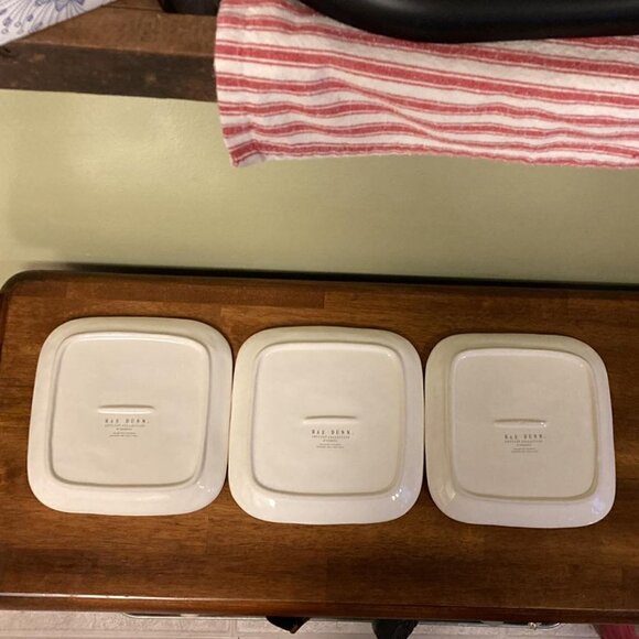 Rae Dunn JOY Snowman Plates Set of 3 - Picture 6 of 7